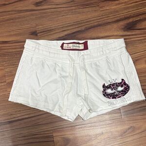 U.S. Vintage White Shorts with Cat Detail